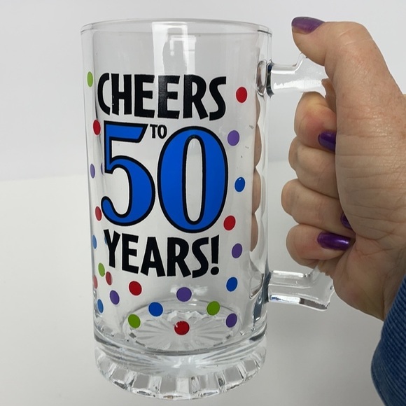 GLASS Beer Mug “Cheers to 50 Years” - Picture 8 of 14